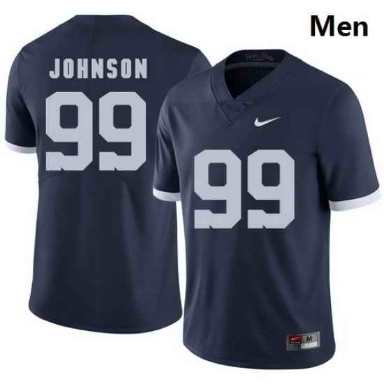 Men Penn State Nittany Lions 99 Austin Johnson Navy College Football Jersey